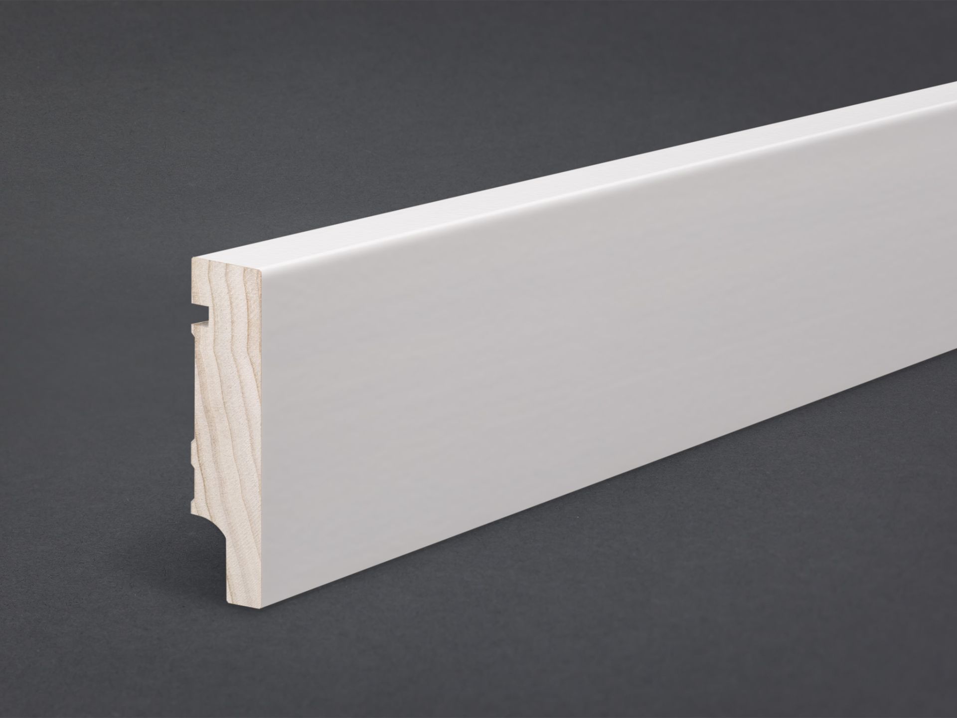 Profile 1970 Skirting board 80 x 20 mm with straight top edge