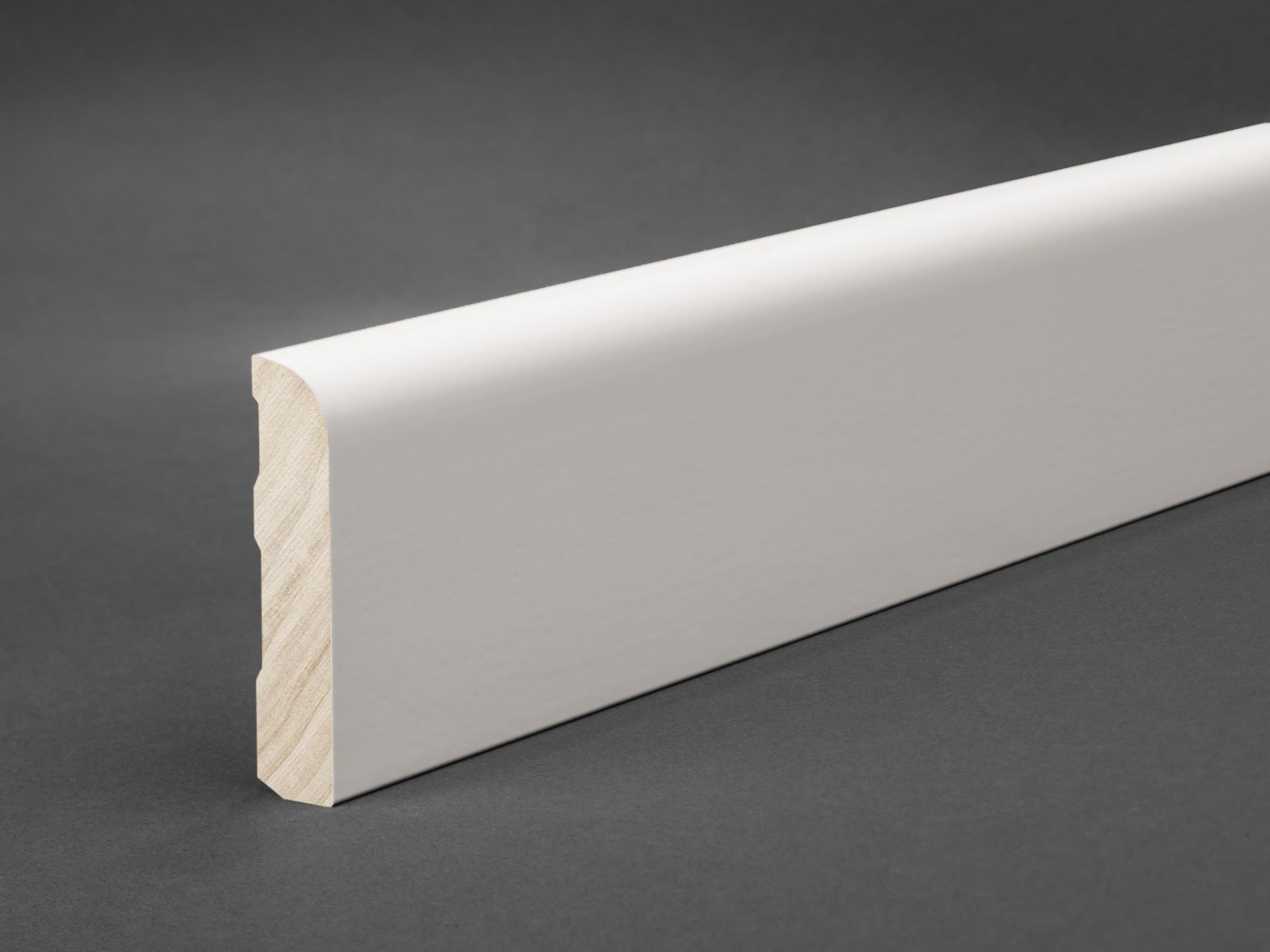 Profile 723 skirting board 60 x 13 mm with rounded top edge